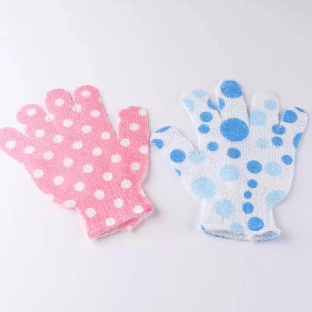 Printed Exfoliating Shower Bath Glove (Random Color) For Shower Spa Massage And Body Scrubs Dead Skin Cell Remover Solft And Suitable - image 3