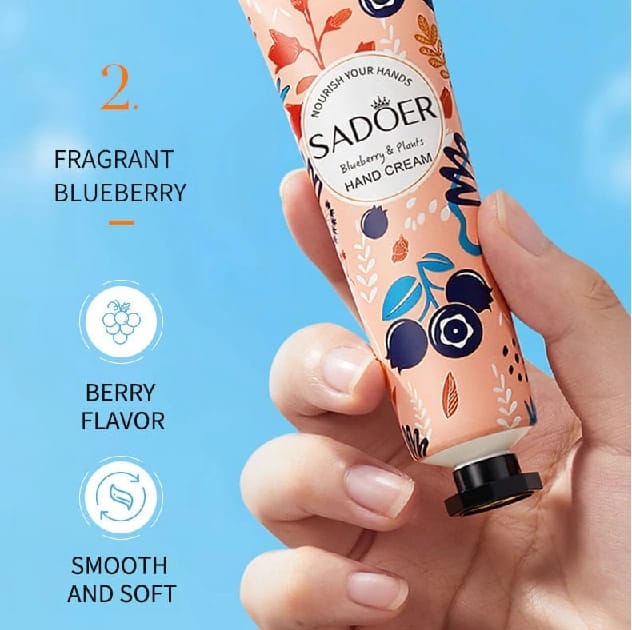 Sadoer Blueberry Hand Cream For Dry Hand 30g - image 3
