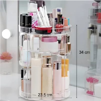 Rotating Makeup Organizer 360 Degree Spinning Makeup Stand - image 2