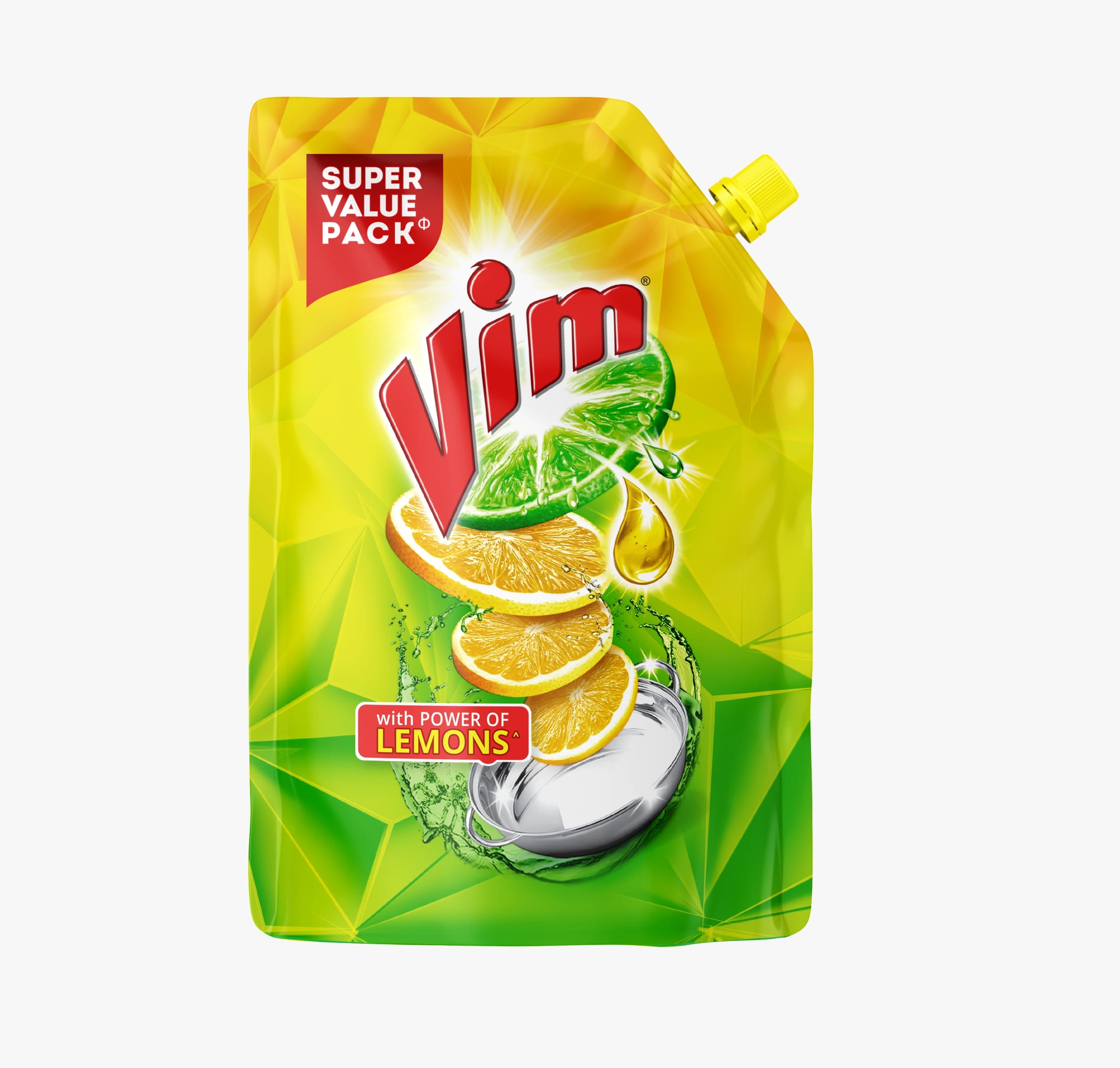 Vim Dishwash Liquid Gel Lemon 1ltr Refill Pouch - image 1