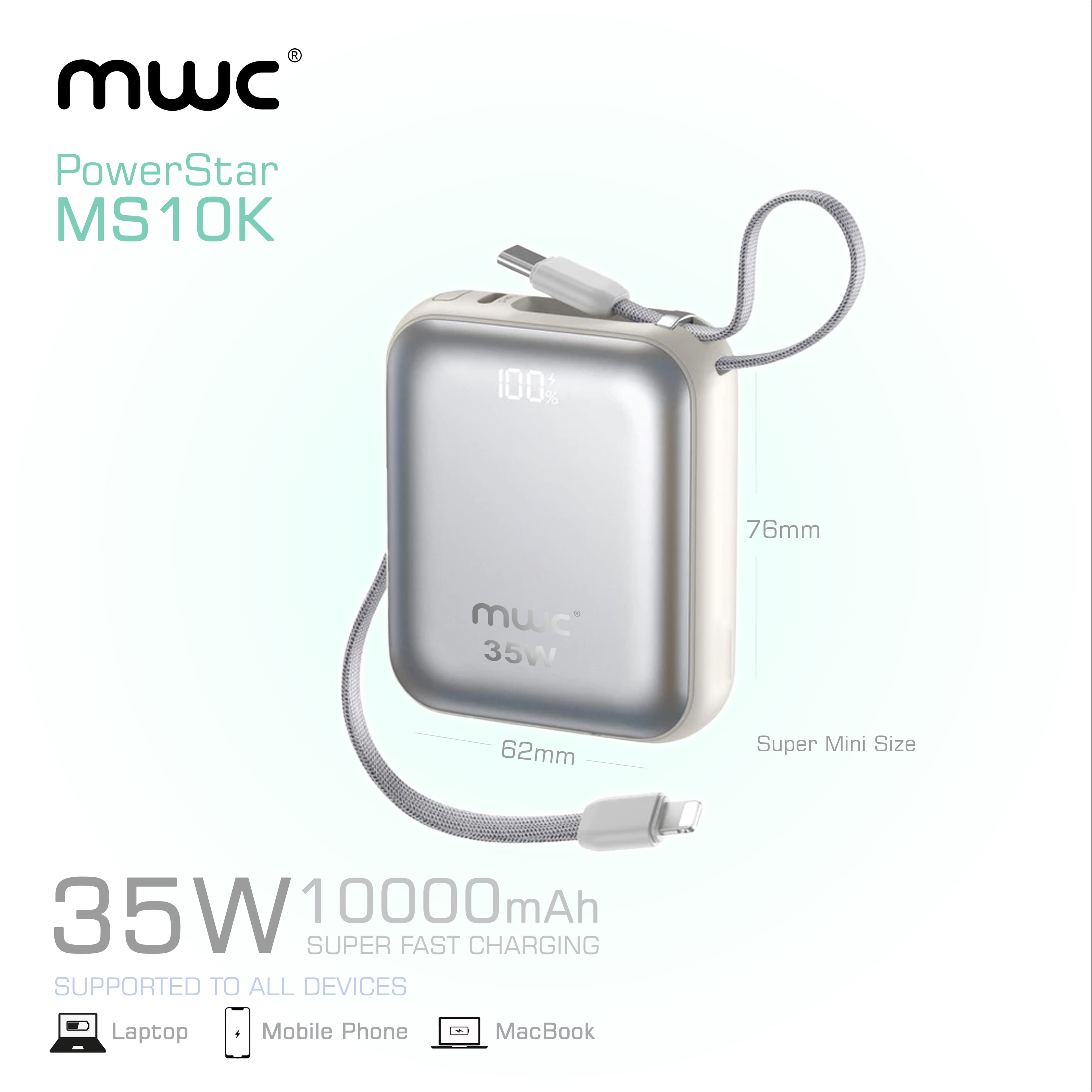 MWC COMBO: AetherOne Watch Pro + PowerPulse MS10K Power Bank + ASVA Pro Earbud + Firo MH01B Headphone + MBN03 Neckband - image 2