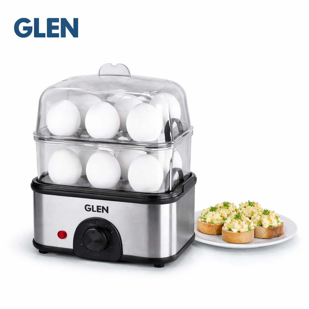 Glen Egg Boiler Steamer Plus Boils Upto 16 Eggs Auto shut Off, Push Button Start, 350W (SA3036EBSPLUS) - image 1