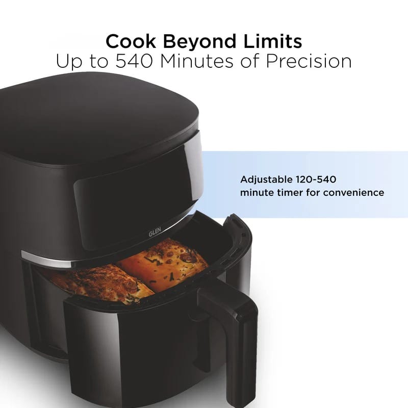 Glen Digital Air Fryer 4.2 Litre Capacity with 8 Pre Set Menu Timer, Temperature Control, 1350W -Black (SA3061DIGI) - image 4