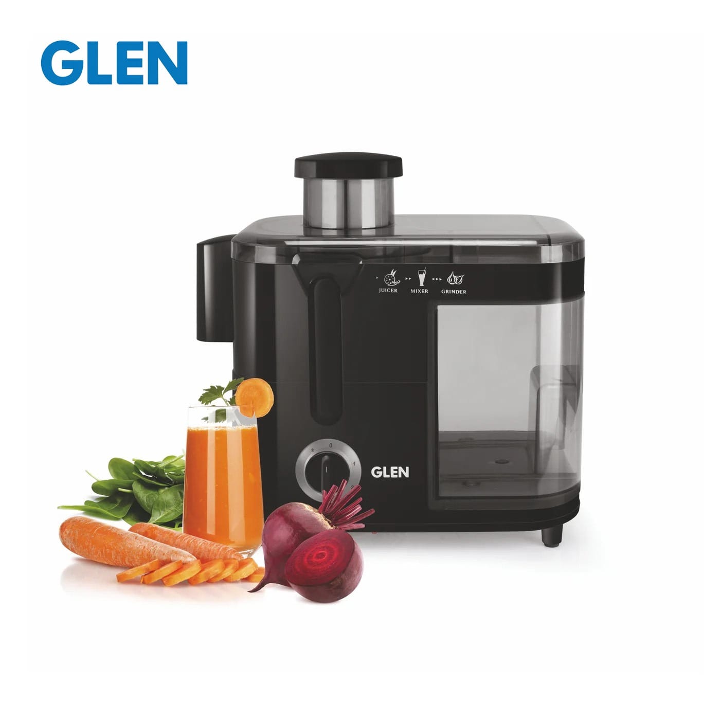 Glen Juicer with Stainless steel filter & 2 Speed Settings with Pulse Function, 600W - Black , 1 year warranty (4014JU) - image 1
