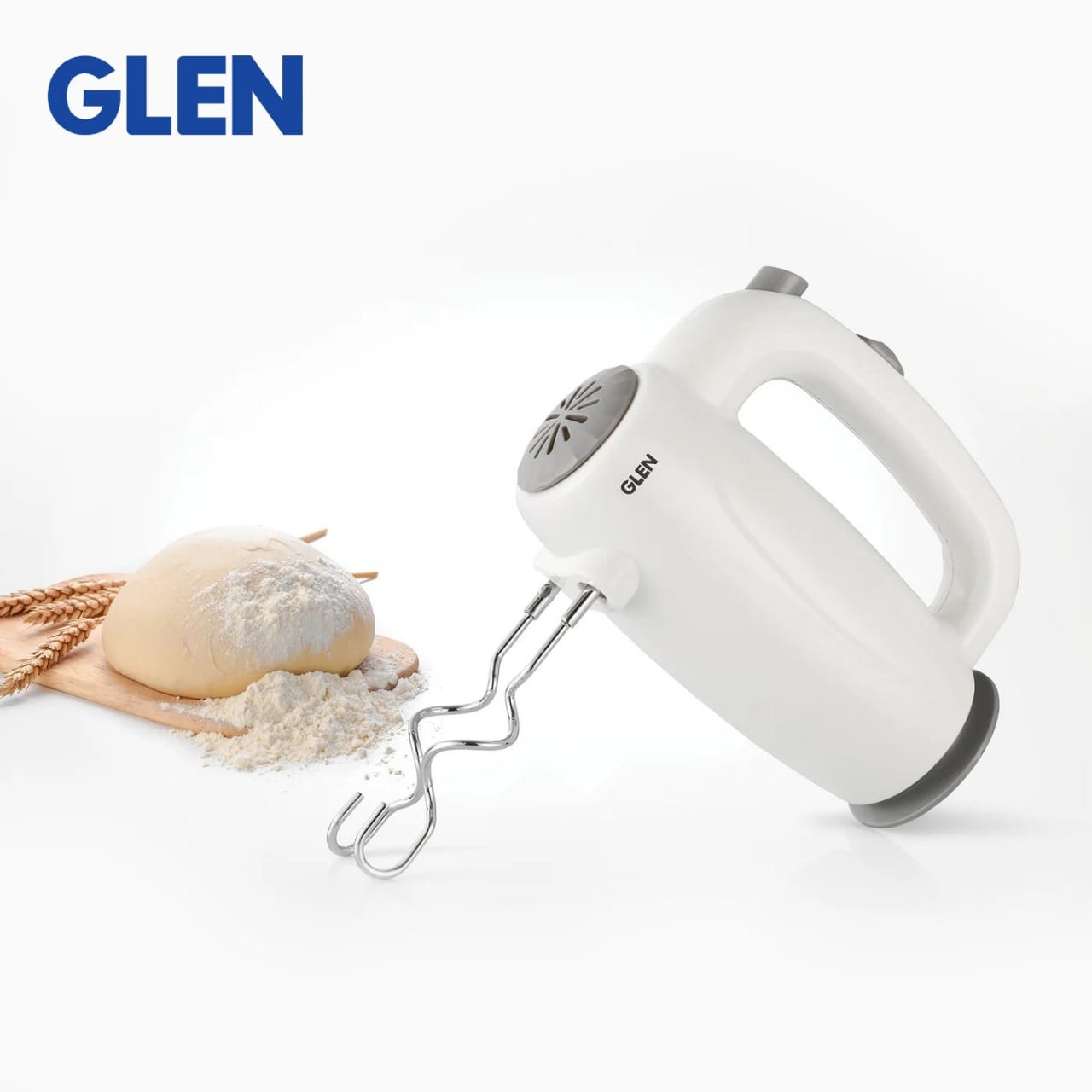Glen Electric Hand Mixer/ Mixer 125 W 2 Beaters with 5 Speed Settings , 1 Year Warranty - White (4059) - image 1