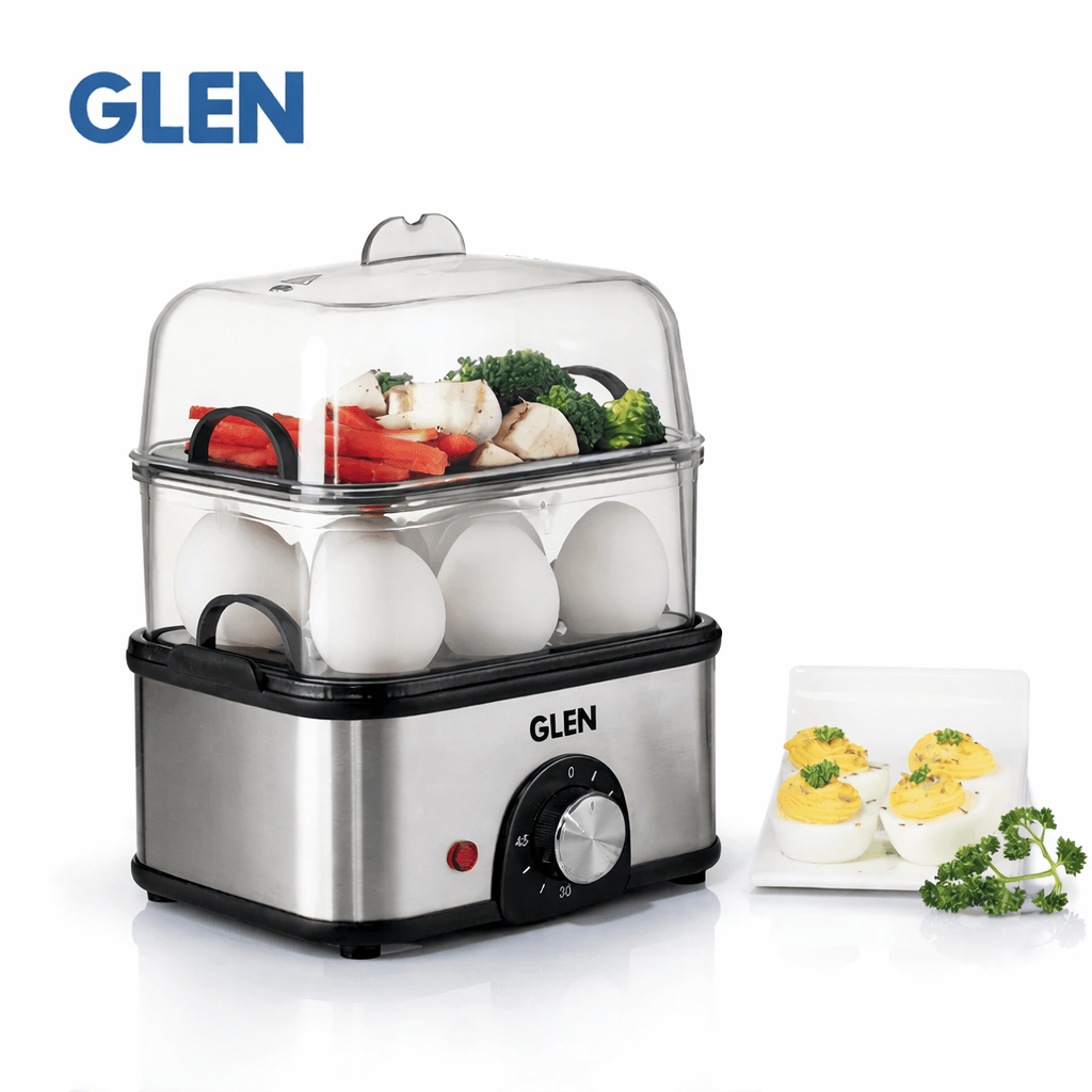 Glen Egg Boiler 3 in 1 Electric Multi Cooker Egg Boiler with Extra Layer Rack - Steam, Cook & Boil, 45 Minutes Timer, 350W -(3035MCPLUS) - image 1