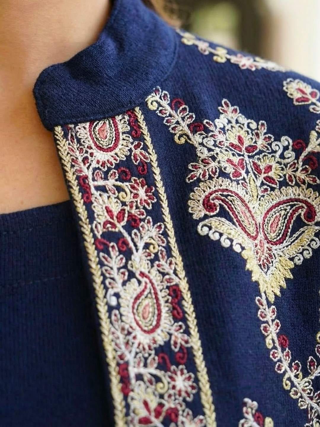 Premium Kashmiri Work Co-Ord Set with Shrug - image 2