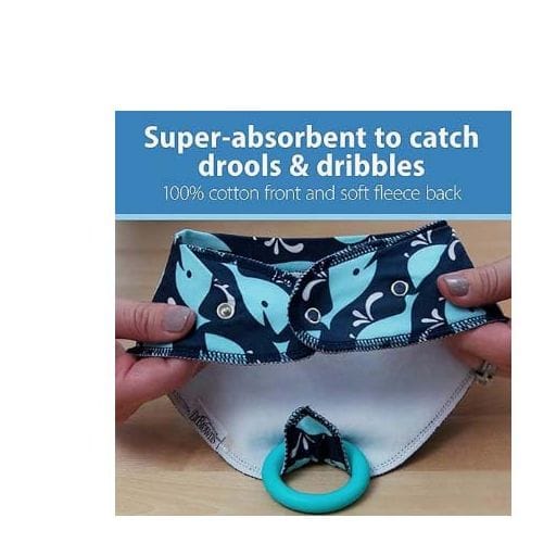 Dr brown Super Soft Bandana Bib w/ Snap-On Teether, Bees/Grey Honeycomb, 2-Pack AC238-CA-P4 - image 5
