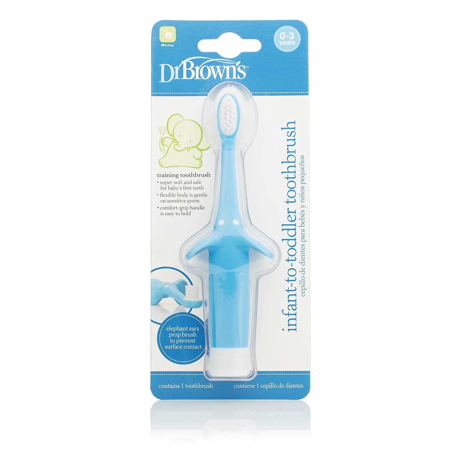 Dr. Brown's HG014-P4 Infant-To-Toddler Toothbrush - Blue - image 1