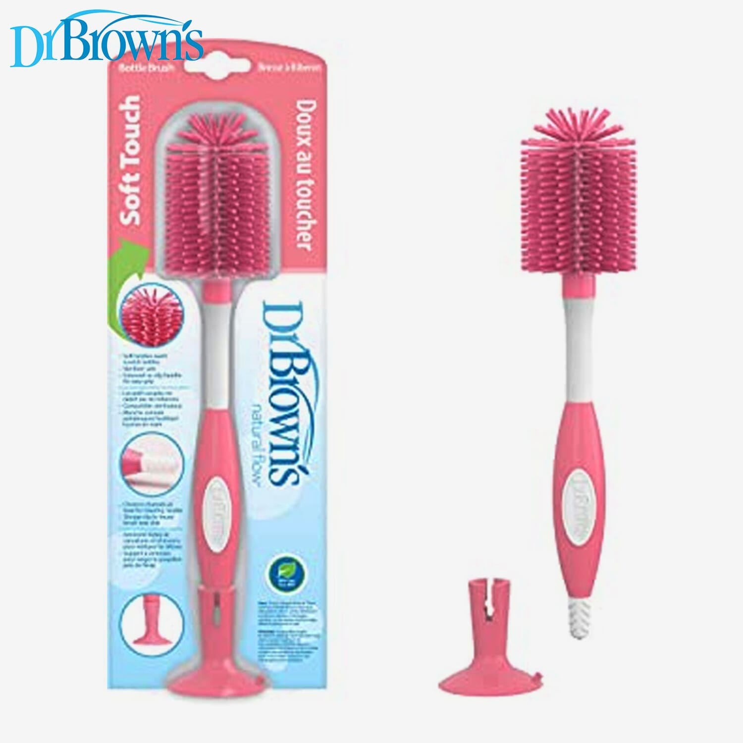 Dr Brown's Soft Touch Bottle Brush, Pink AC229 - image 1
