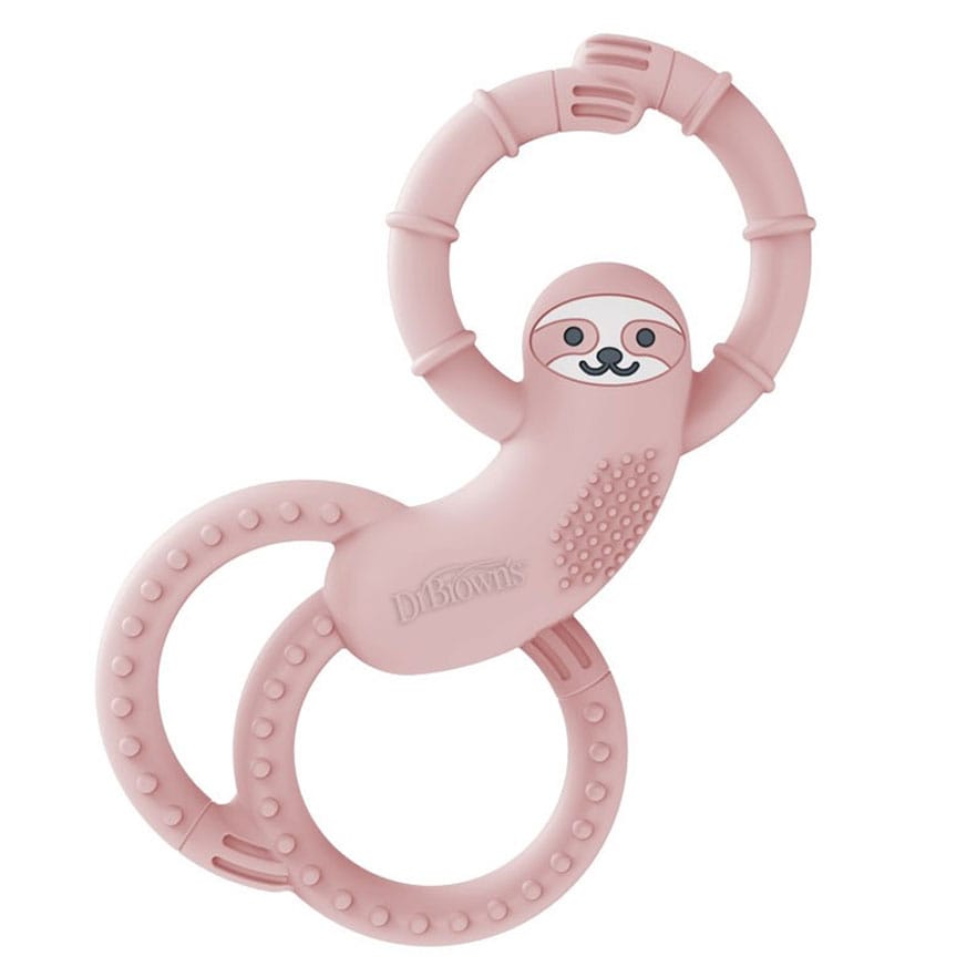 Dr Brown's Sloth Long Limbed Silicone Teether, Pink, CPKG TE010-INTL(3m+) - image 3