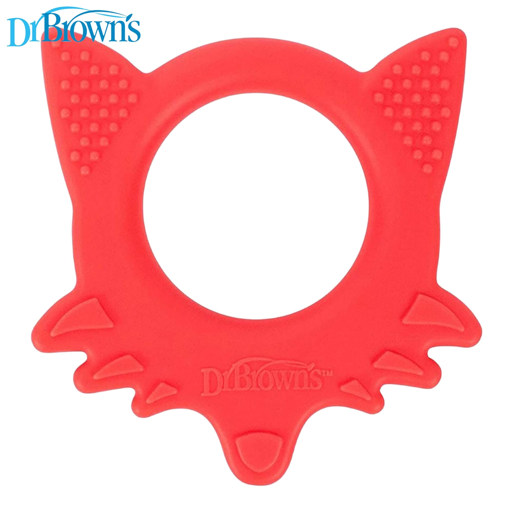 Dr. Brown's Te003-P2 "Flexees" Friends Fox Teether - Red - image 2