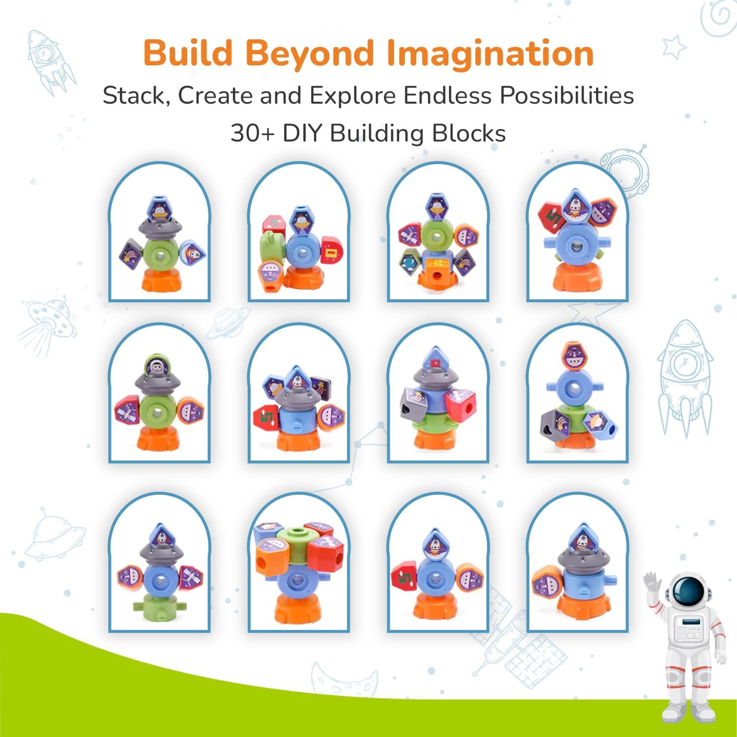 R for Rabbit Orapple Astro Multi-Functional Shape Sorter Toy for Kids (2-4yrs), OROAWM01 - image 5