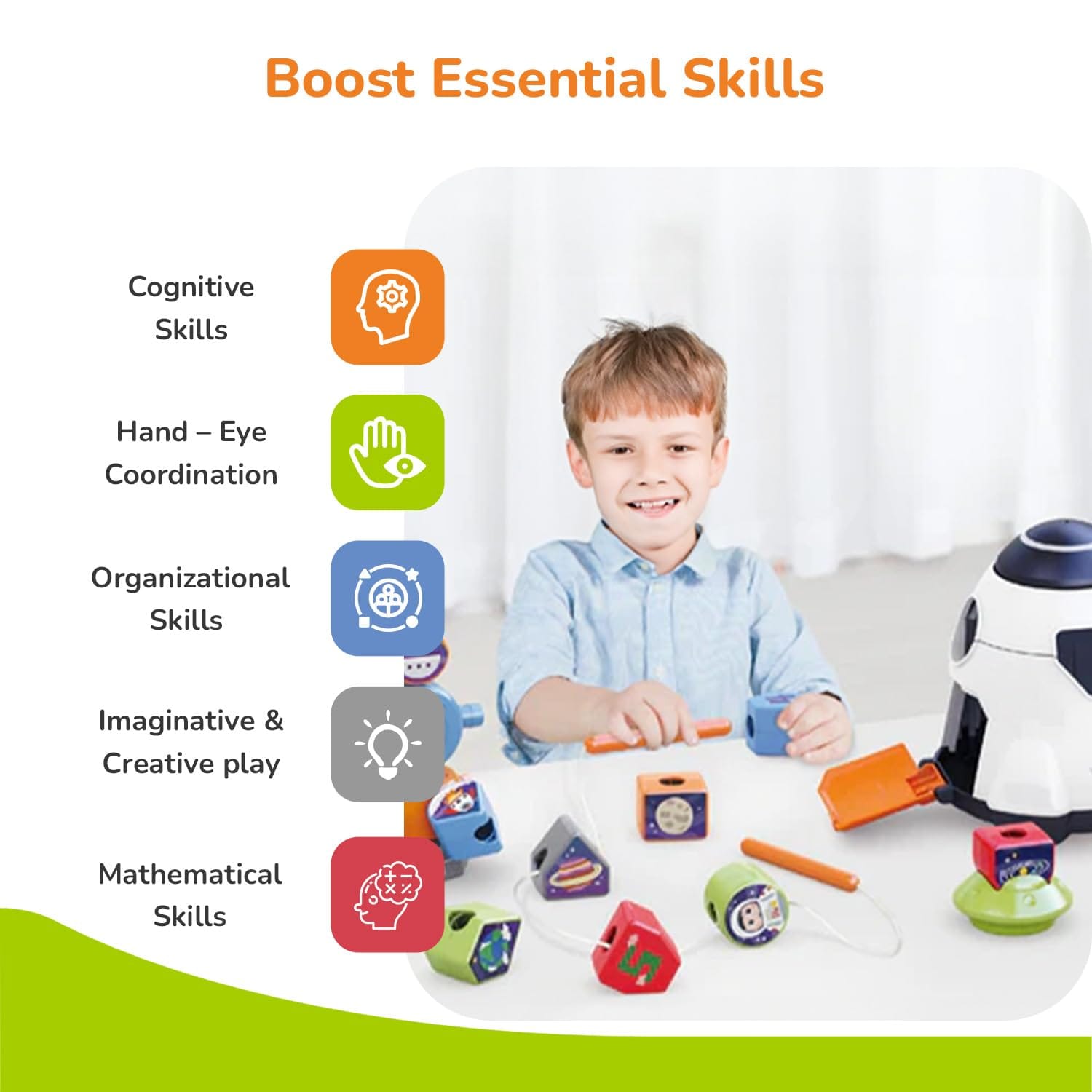 R for Rabbit Orapple Astro Multi-Functional Shape Sorter Toy for Kids (2-4yrs), OROAWM01 - image 3