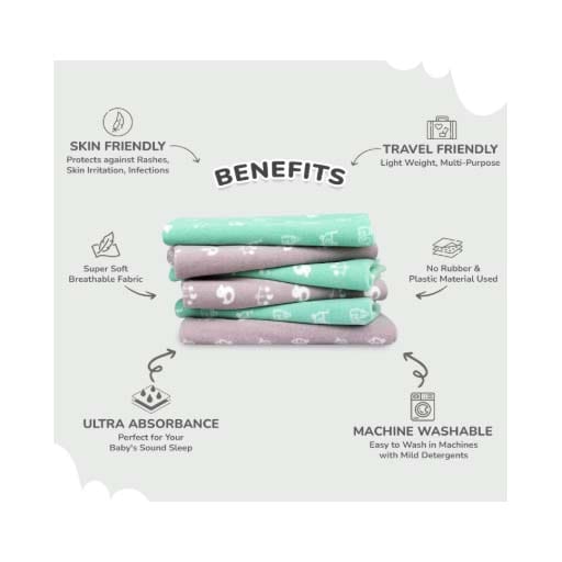R for Rabbit Dry Nap Pee Premium Protector Sheet - L(0-1yrs), DSDNLGR1 - image 3