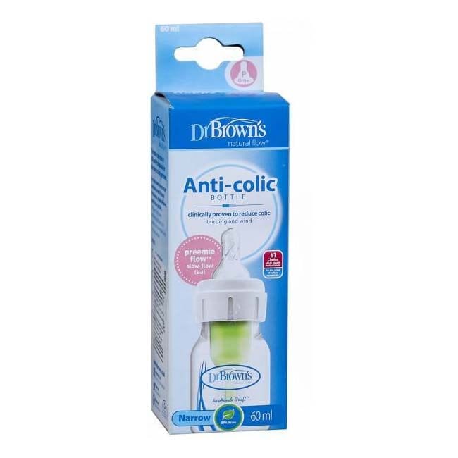 Dr Brown's Natural Flow Narrow Anti Colic Premium Flow 0m+ 60 ml, SB2100-GBX - image 4