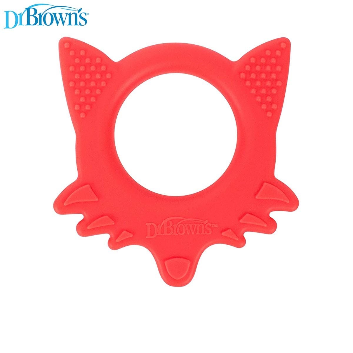 Dr. Brown's Te003-P2 "Flexees" Friends Fox Teether - Red - image 1