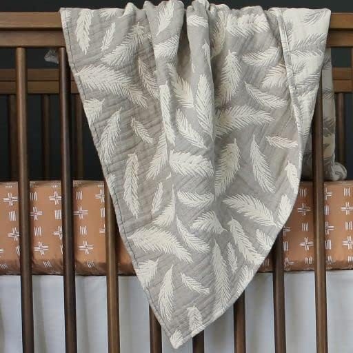 Crane Baby Jacquard Blanket Grey Feather BC-110BCL-1 - image 1