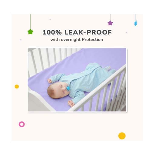 R for Rabbit Dry Nap Bliss Premium Pee Protector Sheet M-Pack of 2 Dry(0-1yrs), DSDNBMBP3 - image 2
