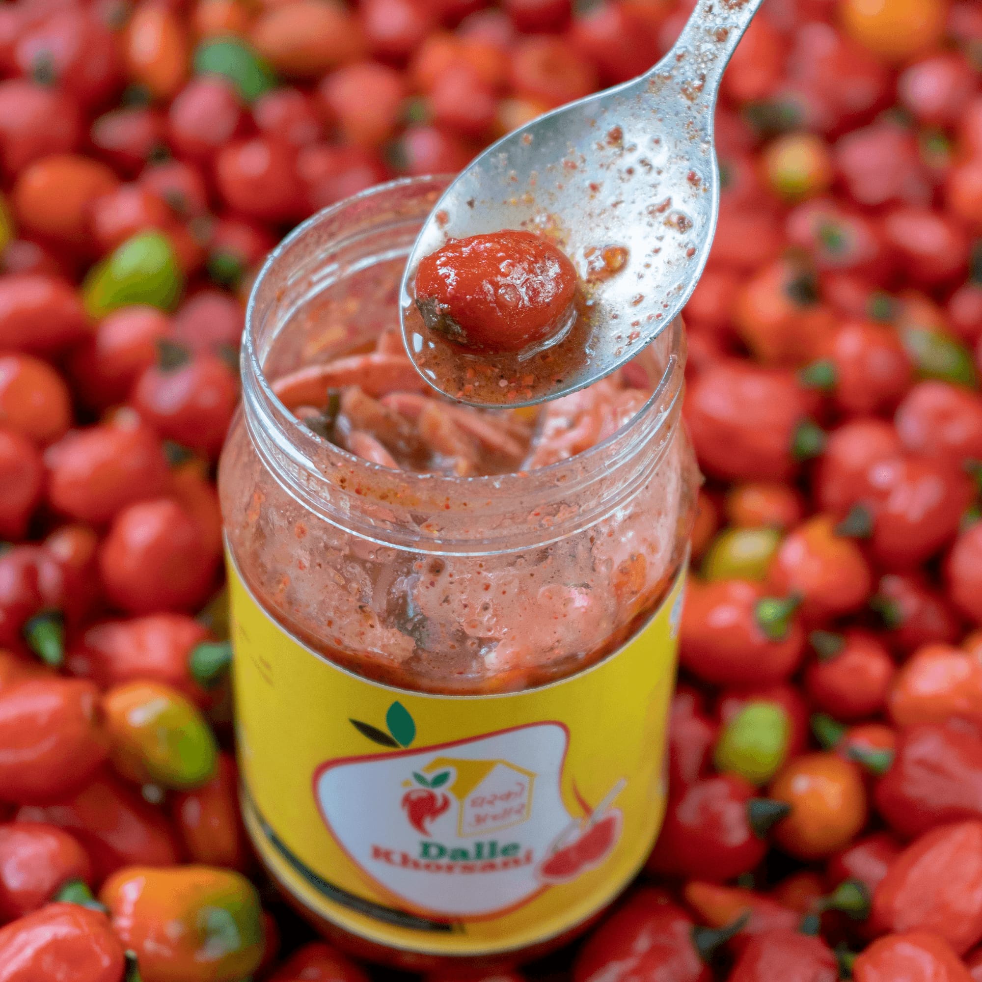 Ghar Ko Achar Spicy Dalle Khorsani Achar 350gm - image 2