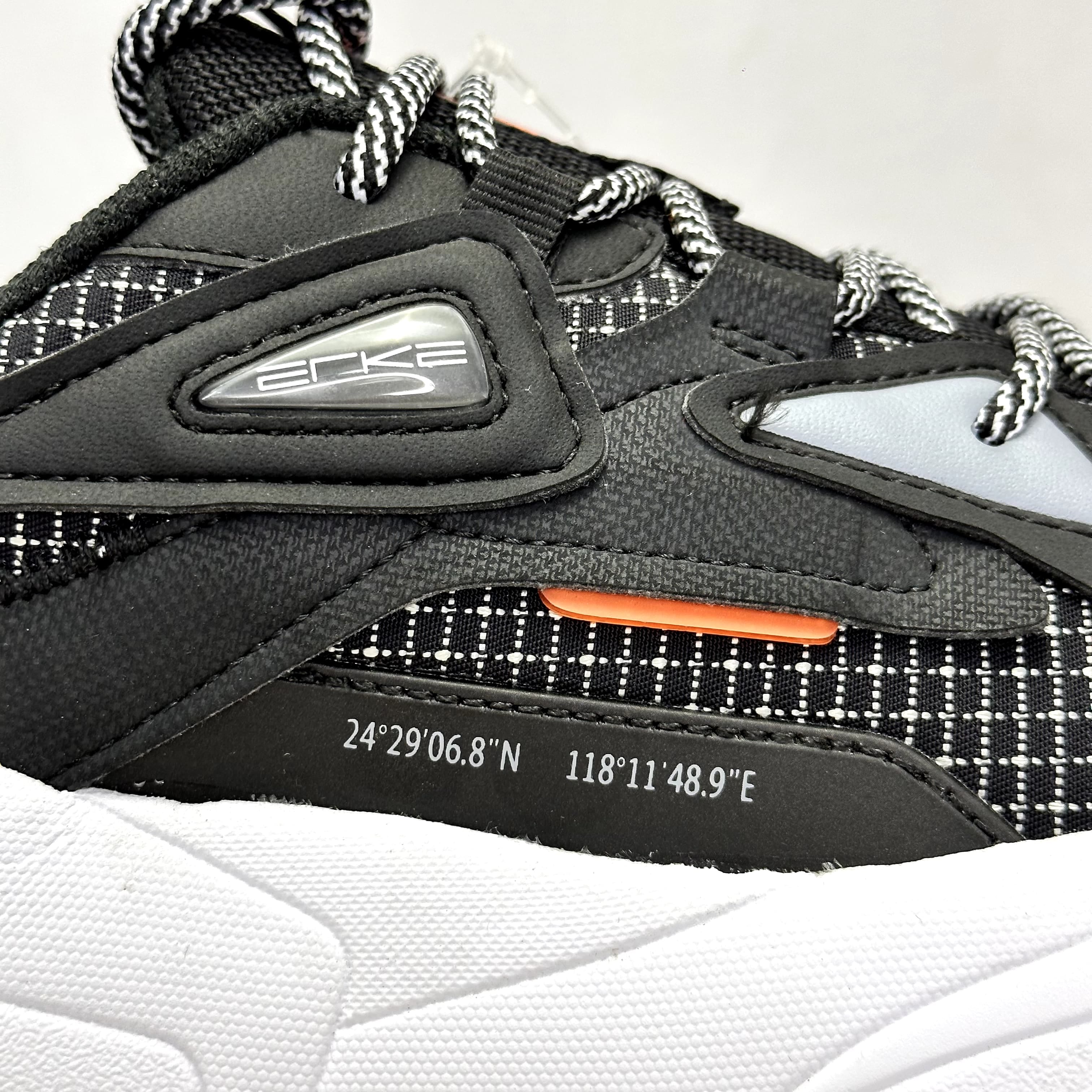Erke Black/D.Orange Sports Jogging Shoes For Men 51121420006-004 - image 2