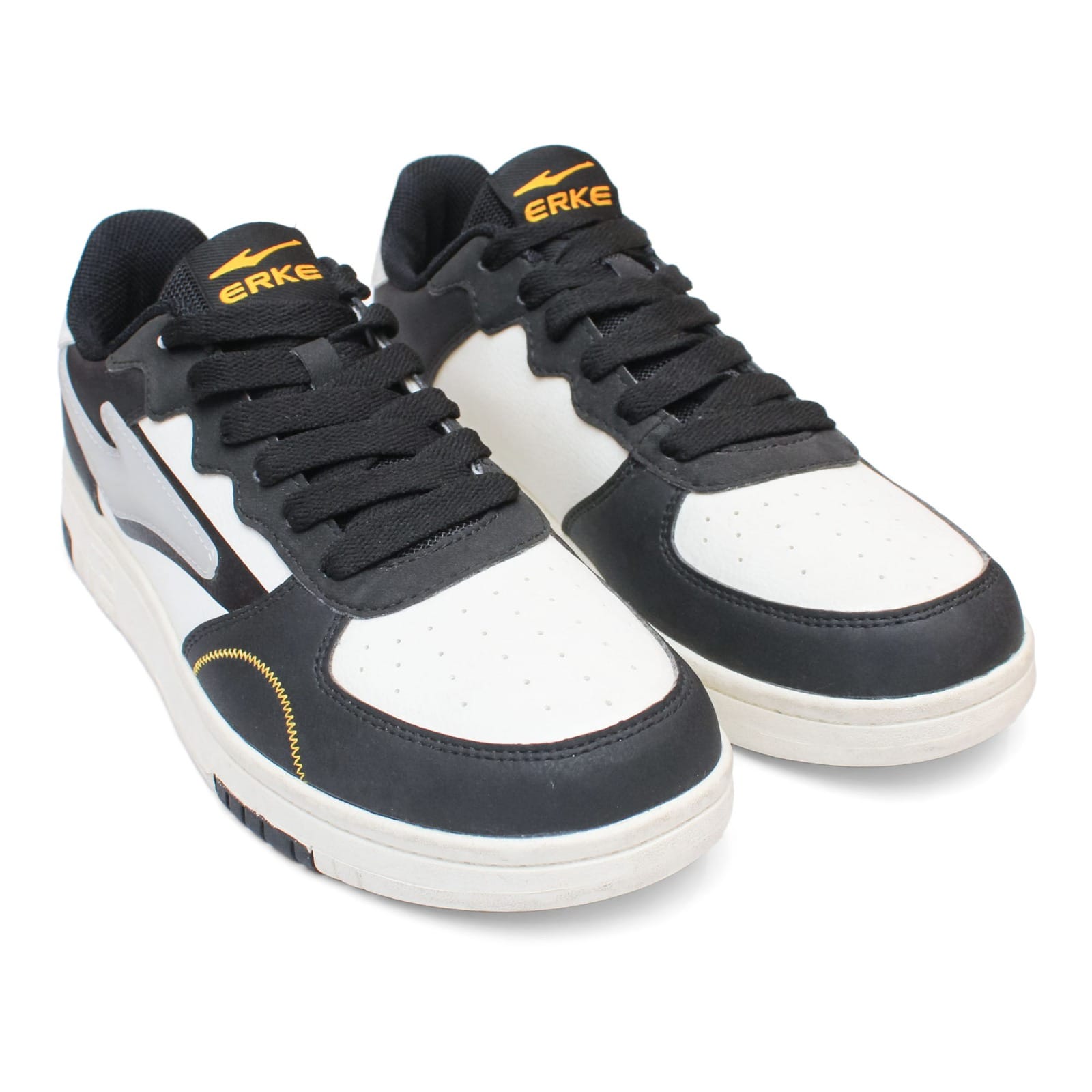 Erke Black/White Skateboard Trendy Shoes For Women 12122301103-006 - image 1