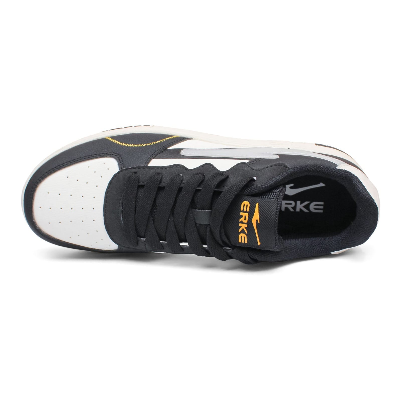 Erke Black/White Skateboard Trendy Shoes For Women 12122301103-006 - image 4