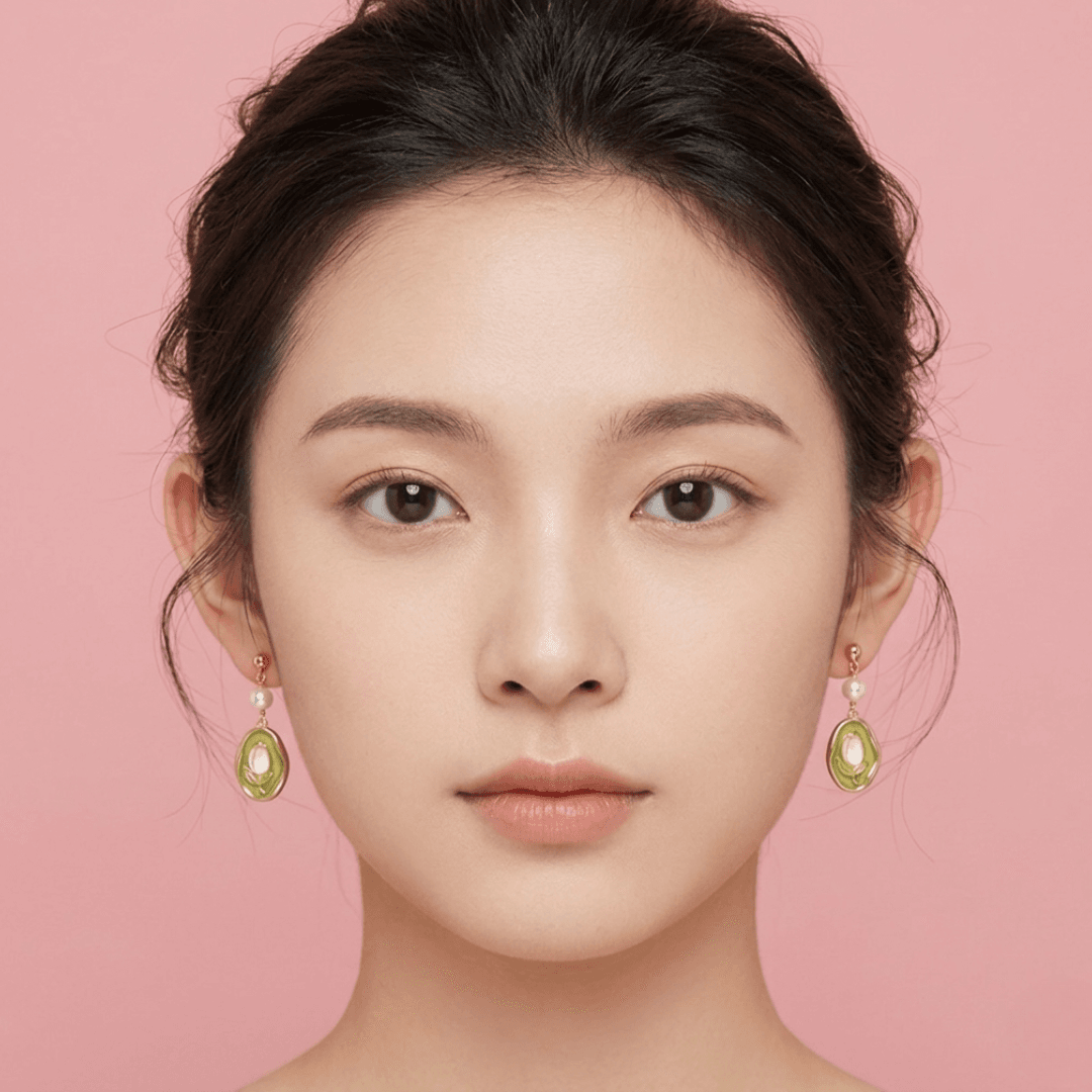 Gold-Plated Tulip & Pearl Drop Earrings . - image 3