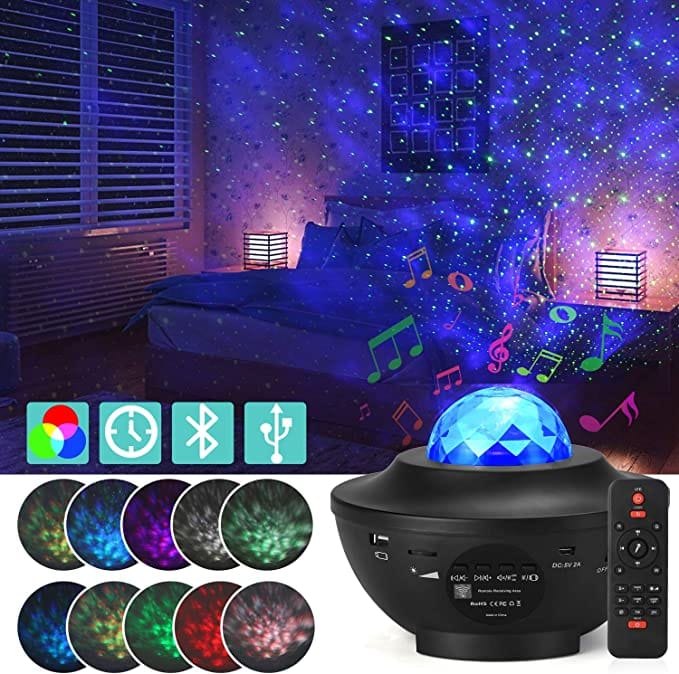 Galaxy Star Projector Light Bluetooth Speaker Night Lamp Remote Control Starry Sky LED Lamp - image 2