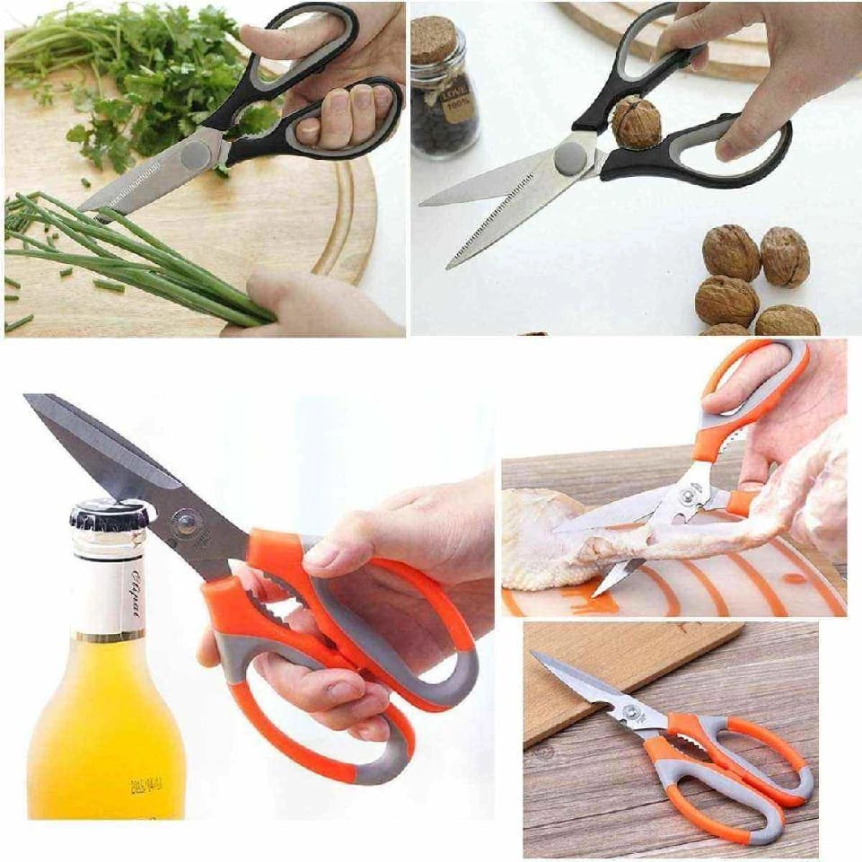 5 In 1 Stainless Steel Kitchen Scissor Multi Function Food Herb Meat Cutter Tool Set - image 2