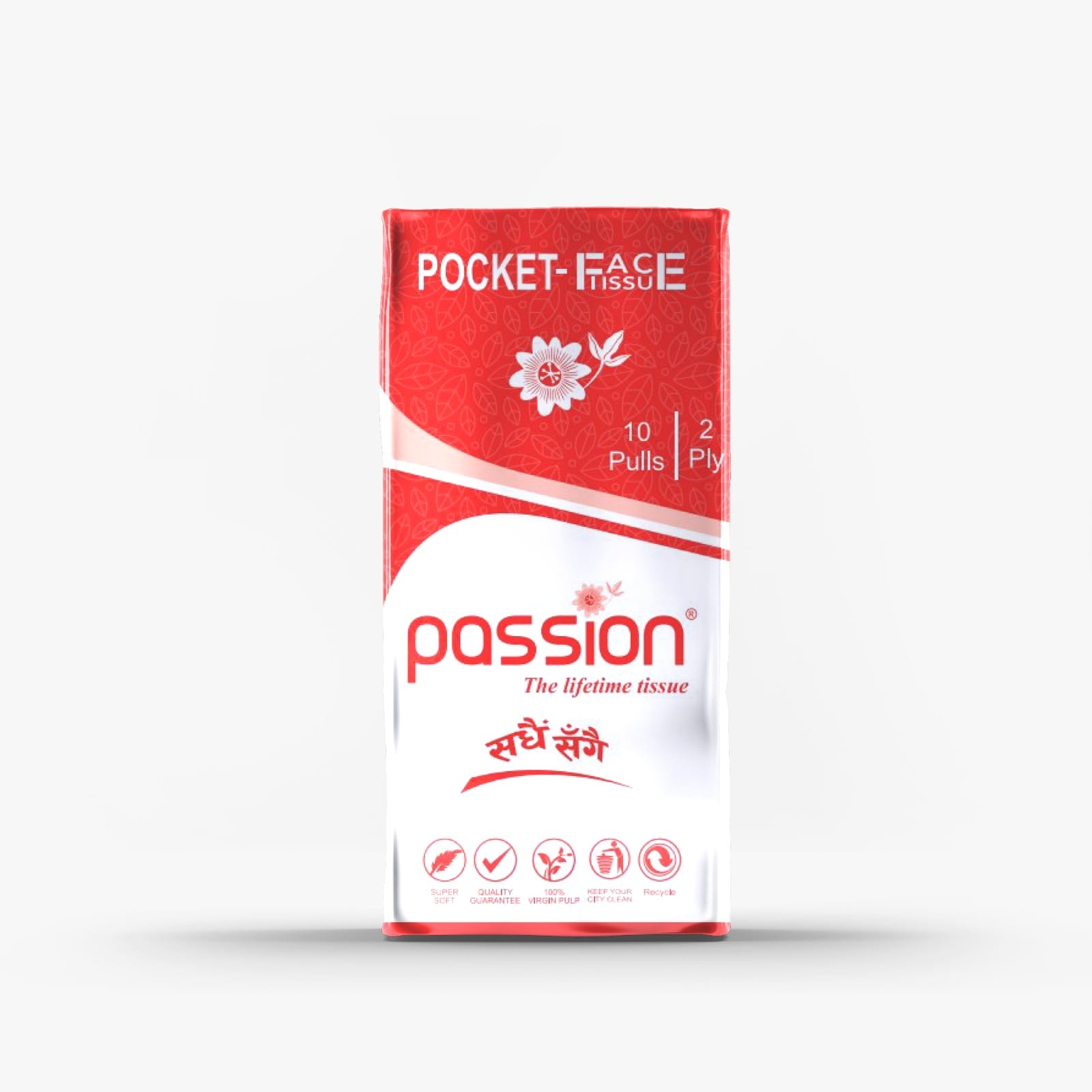 Passion Pocket Face Tissue 10 Pulls X 10 Packets Pack - image 4