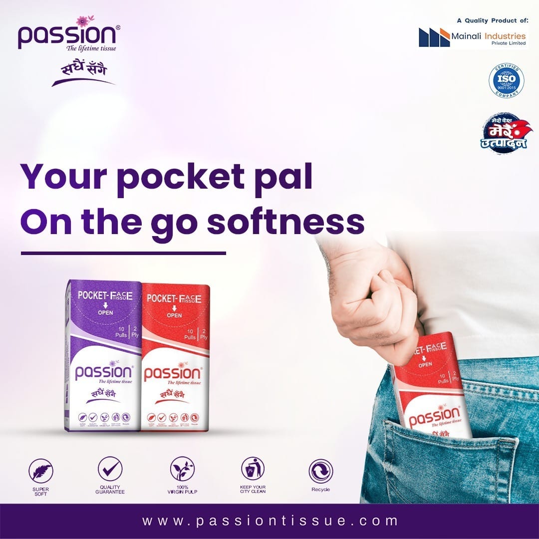 Passion Pocket Face Tissue 10 Pulls X 10 Packets Pack - image 3