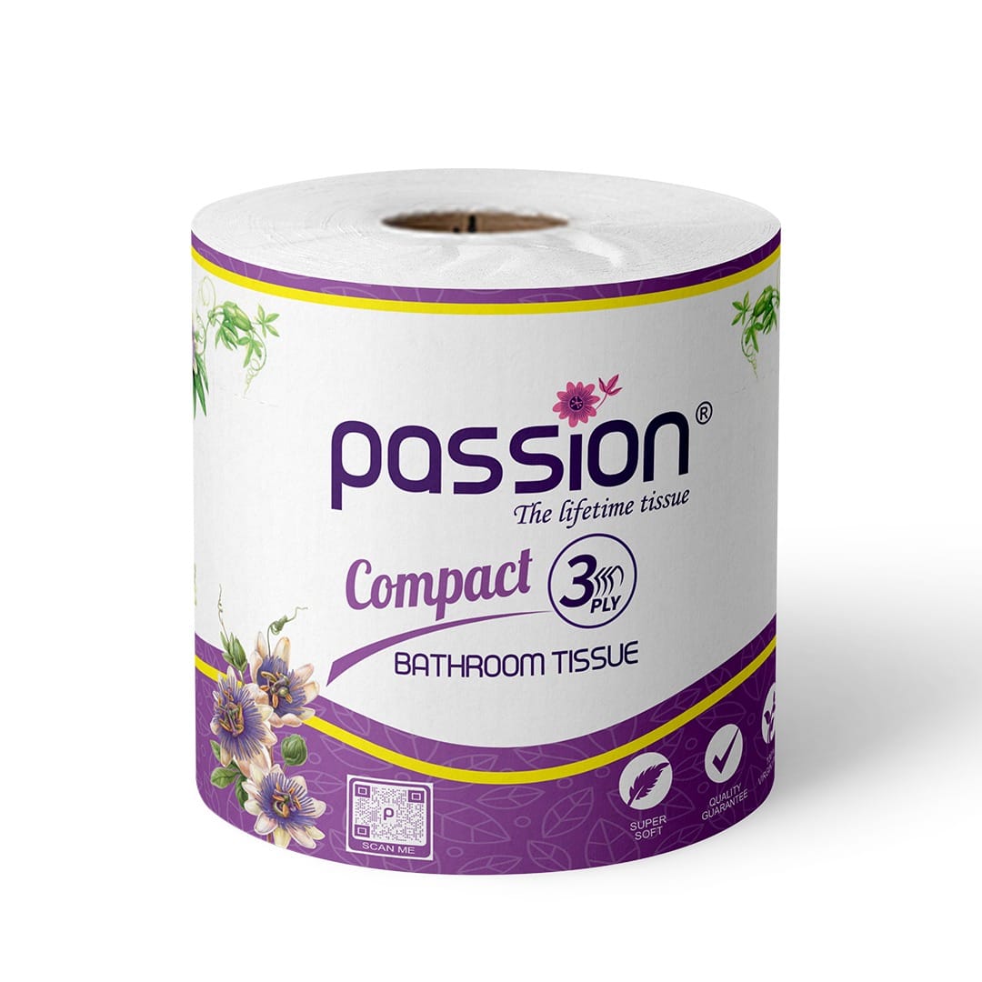 Passion Compact 3 Ply Bathroom Tissue 400 Sheets - 1 Roll Single Pack - image 2
