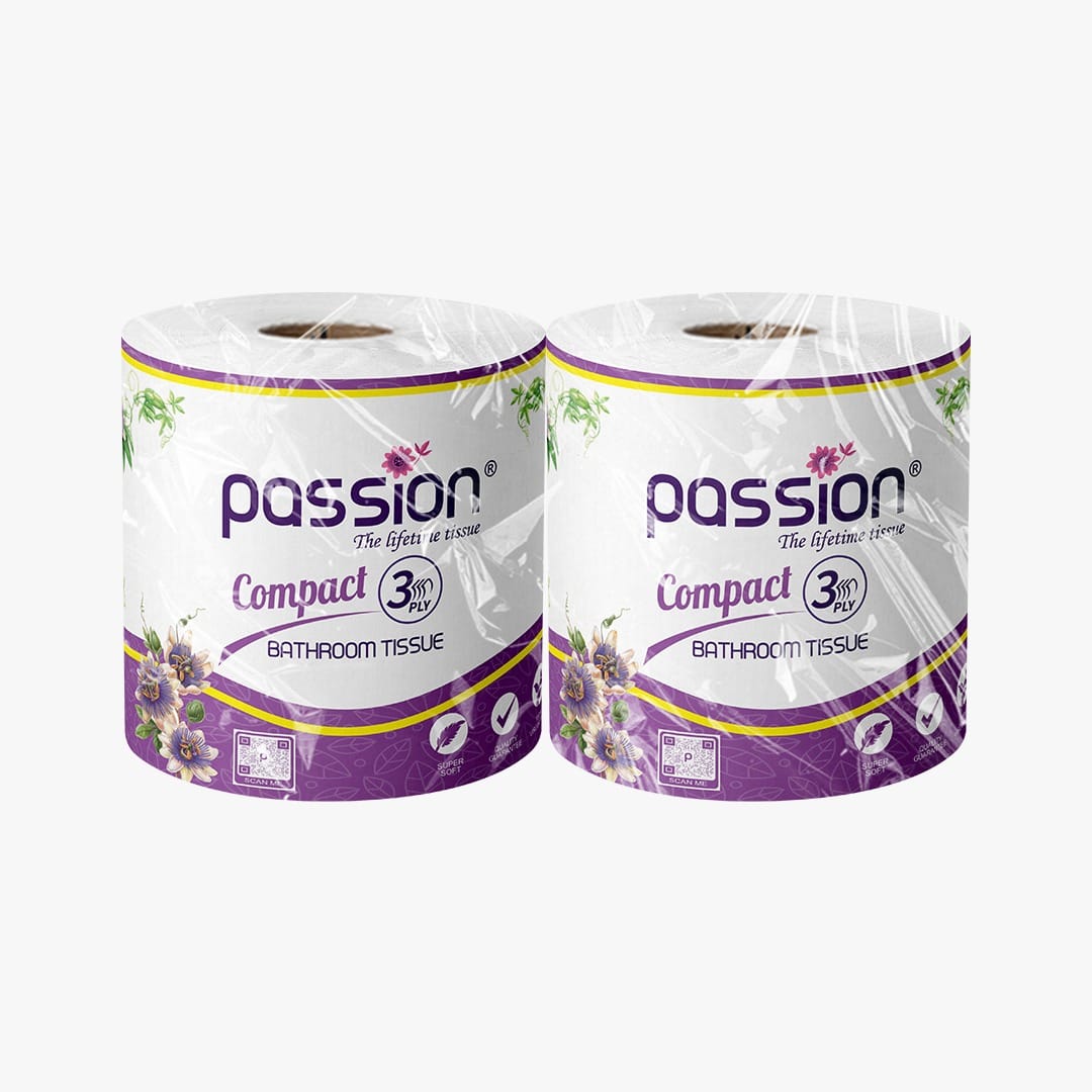 Passion Compact 3 Ply Bathroom Tissue 400 Sheets - 2 Roll Pack - image 2