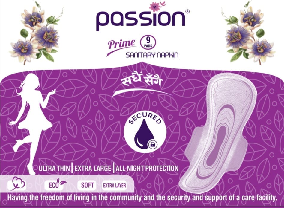 Passion Ultra Thin Double Extra Large All Night Protection Sanitary Pad - Prime 9 Pcs Pack - image 1