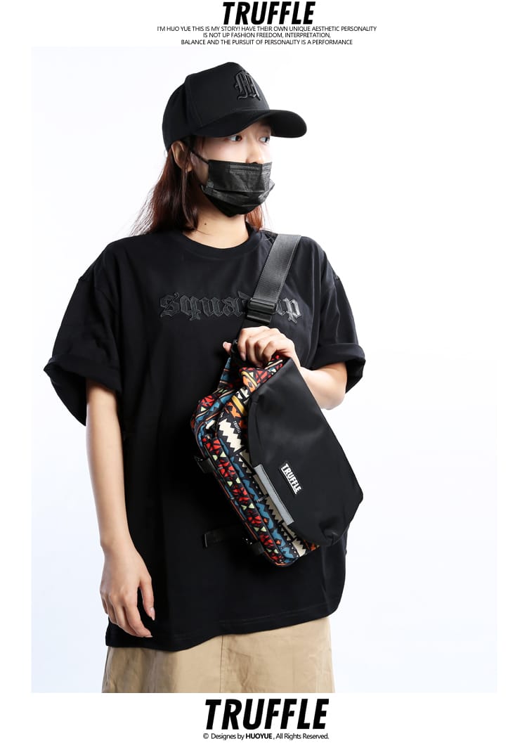 TRUFFLE Graffiti Printed Crossbody Bag For Unisex T2318A - image 3