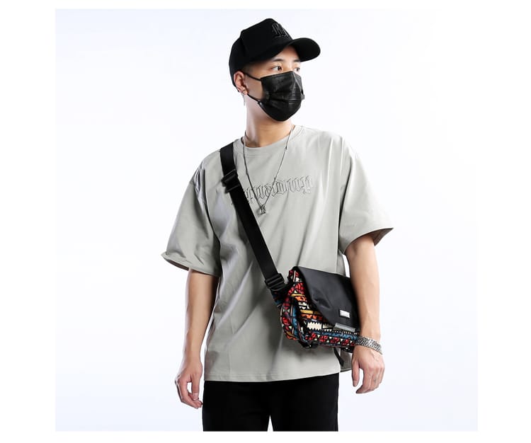 TRUFFLE Graffiti Printed Crossbody Bag For Unisex T2318A - image 1
