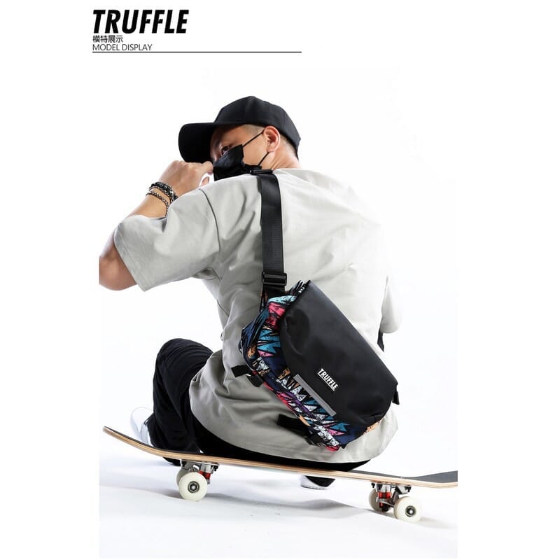 TRUFFLE Graffiti Printed Crossbody Bag For Unisex T2318D - image 5