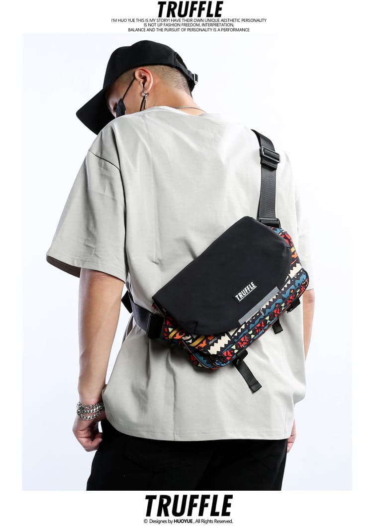 TRUFFLE Graffiti Printed Crossbody Bag For Unisex T2318A - image 2