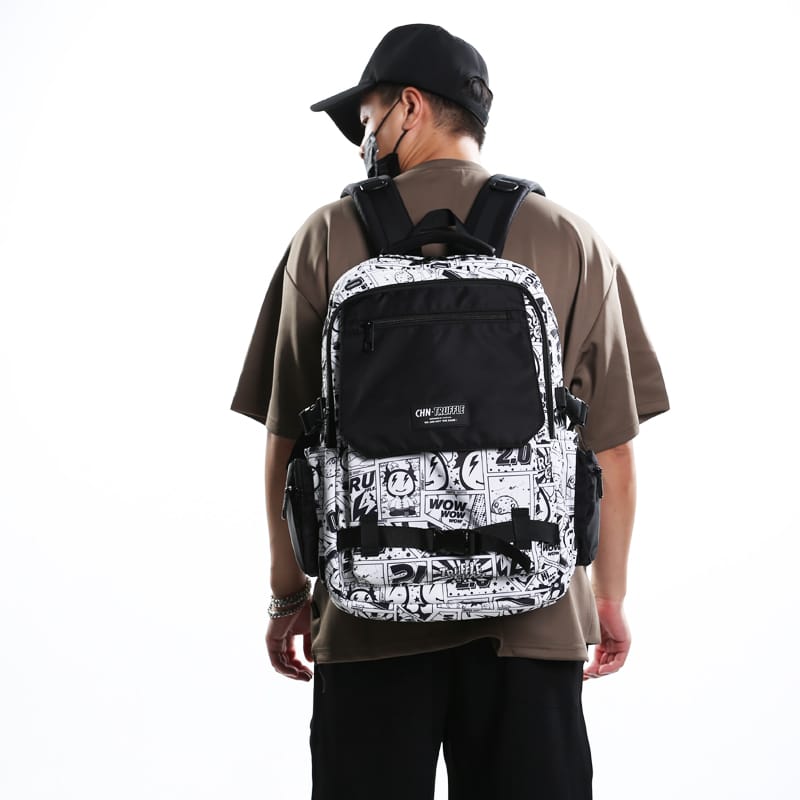 TRUFFLE Comic Printed Travel Backpack With Large Storage Capacity For Unisex T2420 - image 3