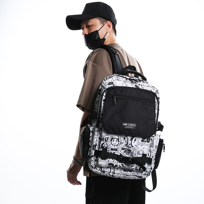TRUFFLE Comic Printed Travel Backpack With Large Storage Capacity For Unisex T2420 - image 4