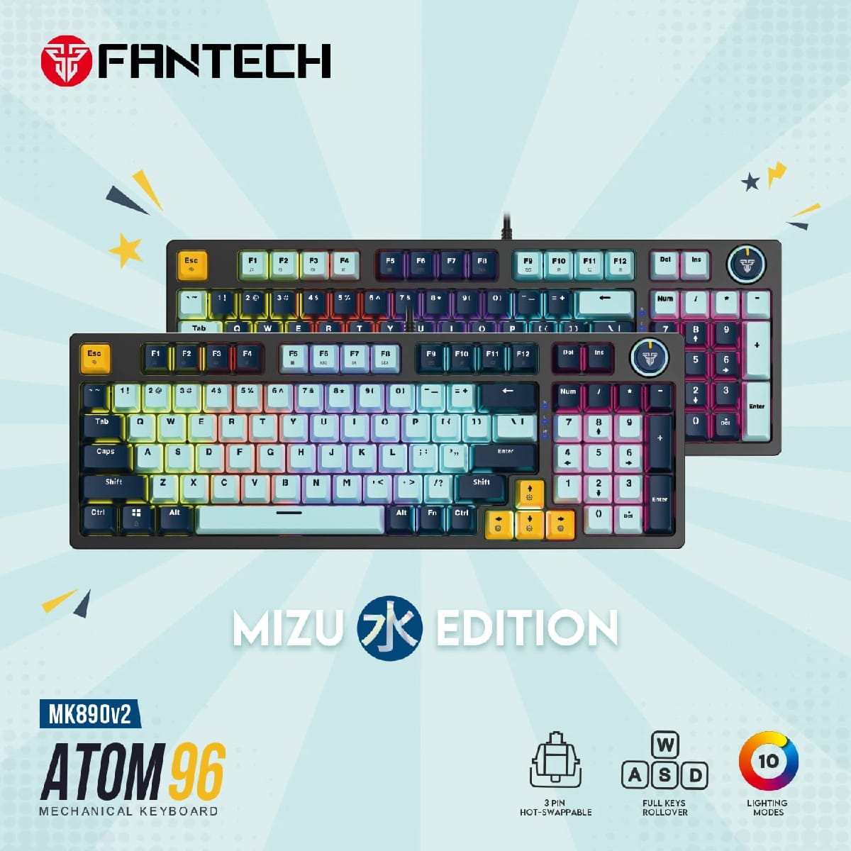 MK890 V2 ATOM96 MIZU EDITION MECHANICAL KEYBOARD - image 1