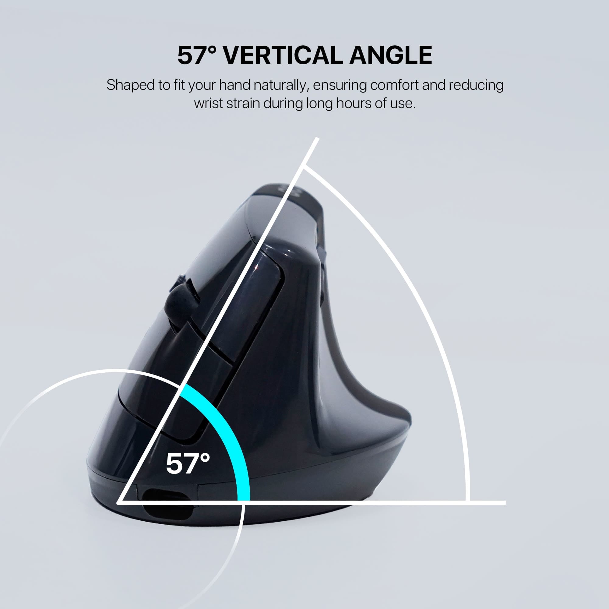 Fantech W195R GO Comfy Mouse Vertical Ergonomic Design Wireless & Bluetooth Connection Compact Mouse - image 4