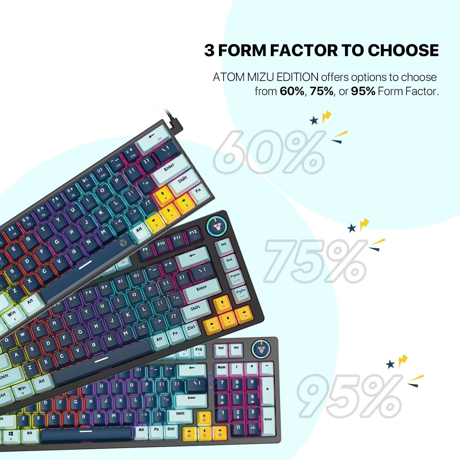 MK874 V2 ATOM 63 MIZU EDITION MECHANICAL KEYBOARD - image 4