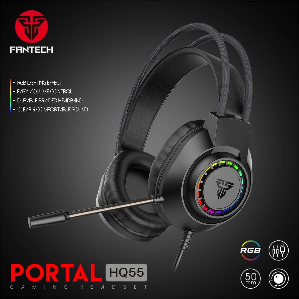 PORTAL HQ55 GAMING HEADSET 3.5mm JACK - image 1
