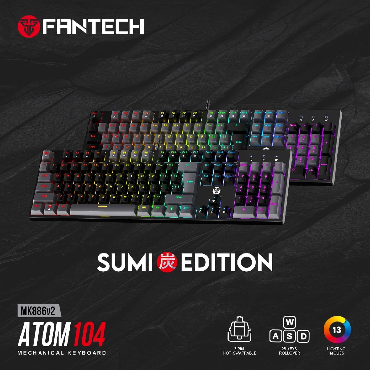 MK886V2 ATOM 104 SUMI EDITION MECHANICAL KEYBOARD - image 1
