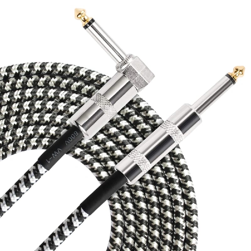 Flanger FLG-ZB24BK Instrument Cable - Guitar Bass Acoustic - 3 Meter | Flanger Braided Guitar Cable | 3 Meter - image 1
