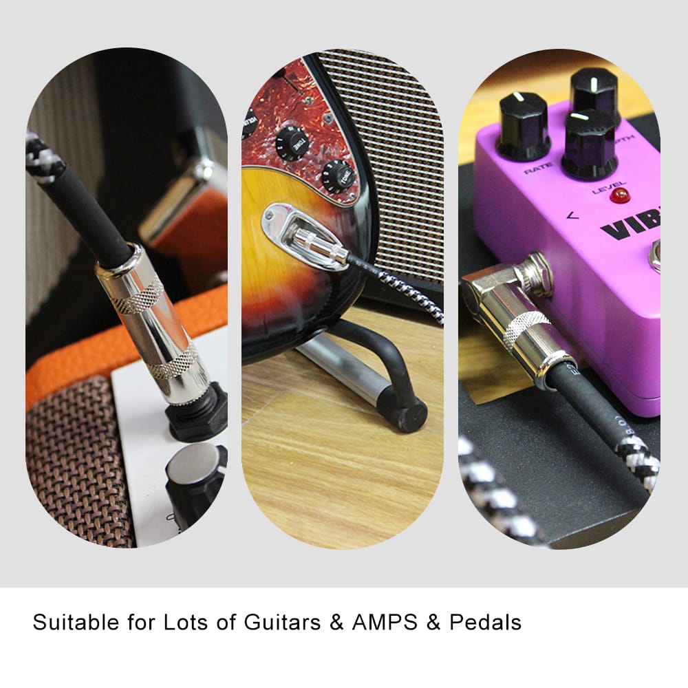 Flanger FLG-ZB24BK Instrument Cable - Guitar Bass Acoustic - 3 Meter | Flanger Braided Guitar Cable | 3 Meter - image 5