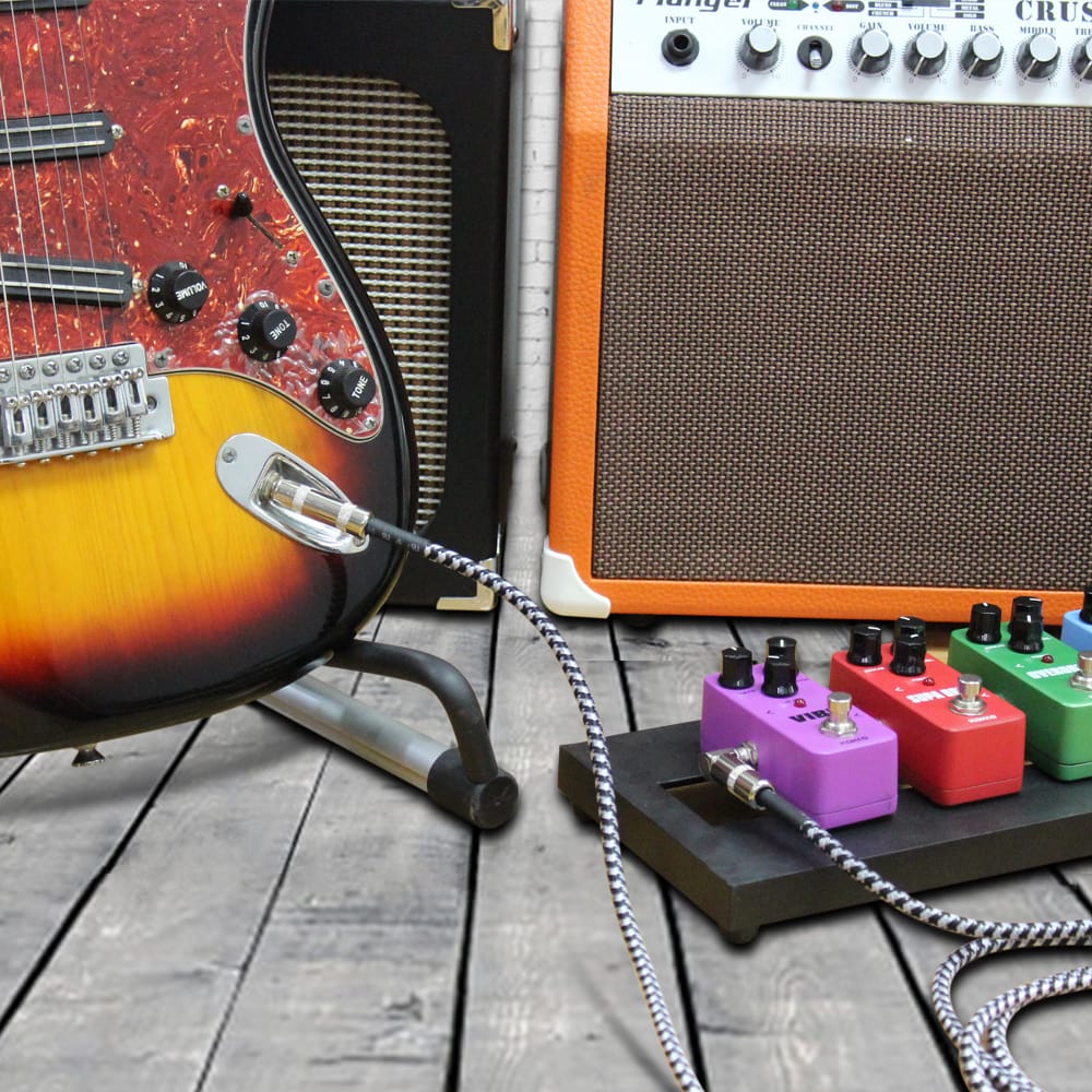 Flanger FLG-ZB24BK Instrument Cable - Guitar Bass Acoustic - 3 Meter | Flanger Braided Guitar Cable | 3 Meter - image 4