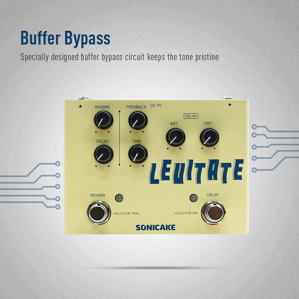 Sonicake Levitate - Delay Reverb 2-In-1 Guitar Effects Pedal - image 2